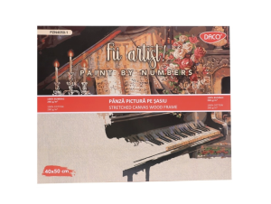 Pânză pictură pe numere Pian 40x50 cm DACO