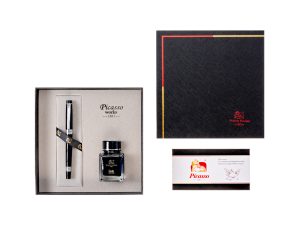 Set stilou + călimară și etui negru PICASSO