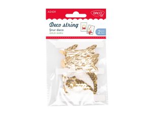 Accesorii craft - AD439 Șnur deco auriu DACO