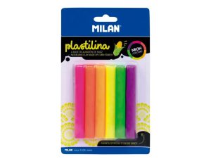 Plastilină 6x11.5 g Neon MILAN