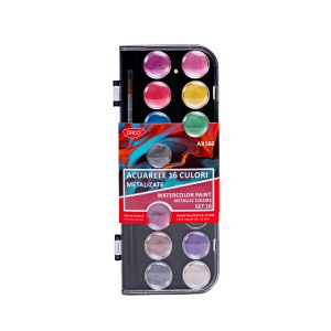 Acuarele 16 culori metalizate AR160 DACO