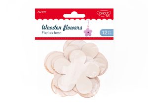 Accesorii craft - AD449 Flori de lemn set 12 DACO