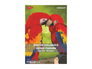 Hârtie colorată 80g/mp A4 Verde pădure DACO HR804VP
