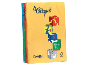 Hârtie colorată 80 g/mp A4 asortată 5 culori Intense FAVINI