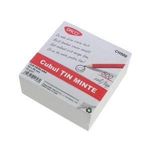 Cub hârtie alb 90x90 mm 500 coli DACO