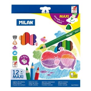 Creion color 12 culori Maxi triunghiular MILAN