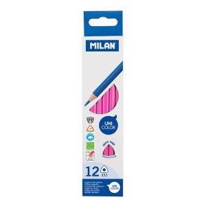 Creion color unicolor Set 12 Roz MILAN