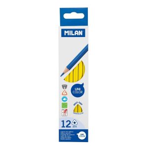 Creion color unicolor Set 12 Galben MILAN