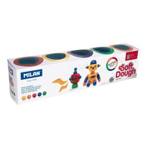 Plastilină ușoară 5x142 g Glitter MILAN