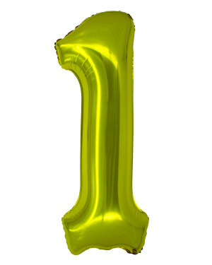 Balon folie Cifra unu 100 cm Auriu DACO