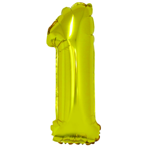 Balon folie Cifra unu 40 cm Auriu DACO