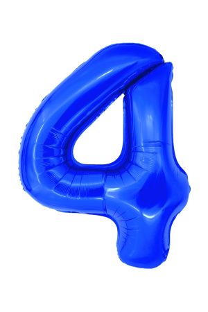 Balon folie Cifra patru100 cm Albastru DACO