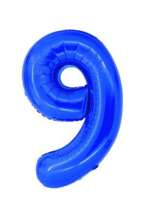 Balon folie Cifra nouă 100 cm Albastru DACO