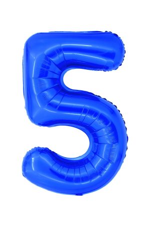 Balon folie Cifra cinci 100 cm Albastru DACO