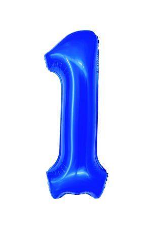 Balon folie Cifra unu 100 cm Albastru DACO