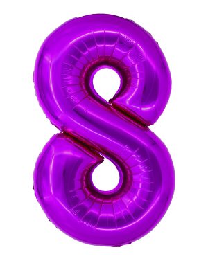 Balon folie Cifra opt 100 cm Roz magenta DACO