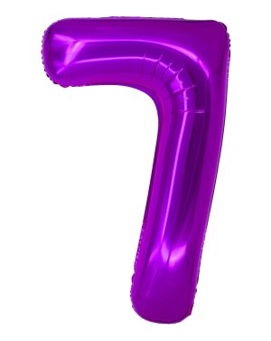 Balon folie Cifra șapte 100 cm Roz magenta DACO