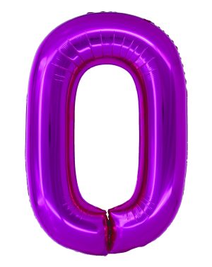 Balon folie Cifra zero 100 cm Roz magenta DACO