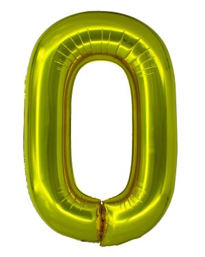 Balon folie Cifra zero 100 cm Auriu DACO