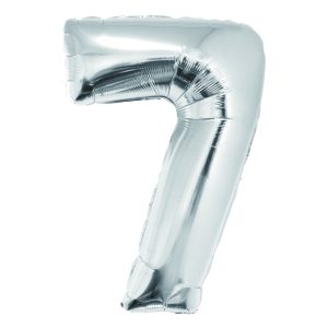 Balon folie Cifra șapte 85 cm Argintiu DACO