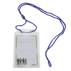 Ecuson vertical cu șnur Albastru ECADA