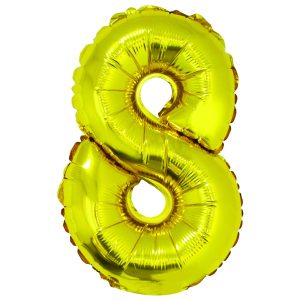 Balon folie Cifra opt 40 cm Auriu DACO