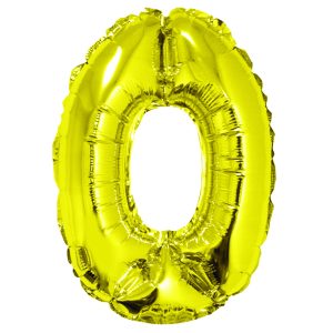 Balon folie Cifra zero 40 cm Auriu DACO