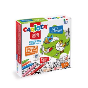 Set puzzle + 12 carioci City&Jungle CARIOCA