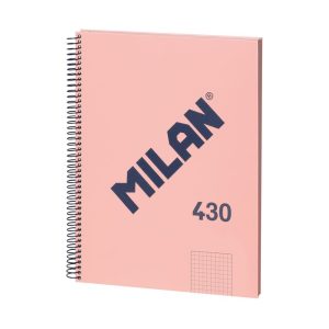 Caiet A4 80 file matematică spiră Roz MILAN