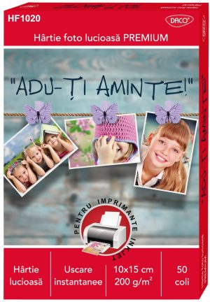 Hârtie foto 10x15 cm 200 g/mp 50 coli DACO