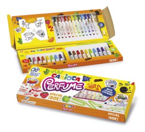 Carioca 30 culori parfumate + abțibilduri 43530