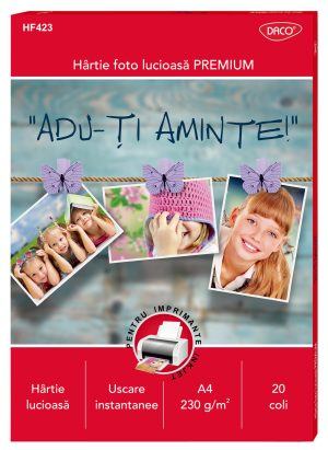 Hârtie foto A4 230 g/mp 20 coli DACO