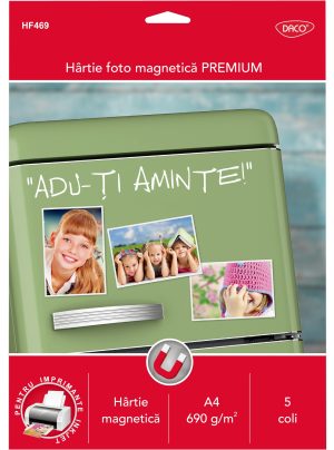Hârtie foto magnetică A4 690 g/mp 5 coli DACO