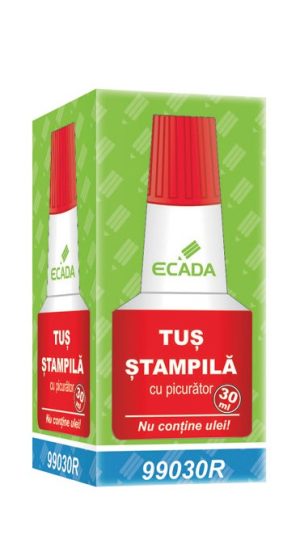 Tuș ștampilă 30 ml ECADA roșu