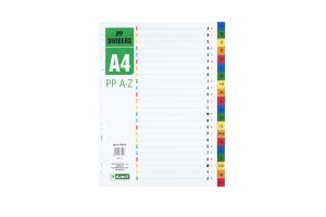 Index plastic A4 A-Z D.RECT