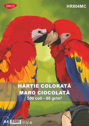 Hârtie colorată 80g/mp A4 Maro ciocolată DACO HR804MC