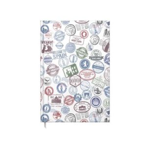 Agendă A5 nedatată Travel Stamps
