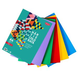 Hârtie colorată A4 80 g/mp 500 coli 5 culori DACO