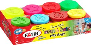 Plastilină ușoară basic + neon 8x50 g FATIH