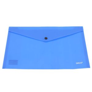 Mapă plastic plic cu capsă A3 Albastru DACO