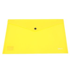 Mapă plastic plic cu capsă A4 Galben DACO