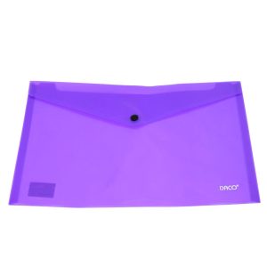 Mapă plastic plic cu capsă A4 Mov DACO