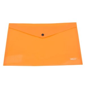 Mapă plastic plic cu capsă A4 Portocaliu DACO