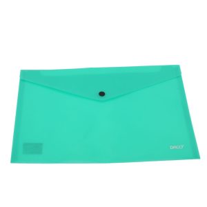 Mapă plastic plic cu capsă A4 Verde DACO