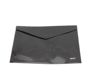 Mapă plastic plic cu capsă A4 Negru DACO