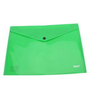Mapă plastic plic cu capsă A4 Verde deschis DACO