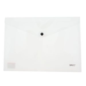 Mapă plastic plic cu capsă A4 Alb DACO