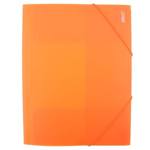 Mapă plastic cu elastic A4 Portocaliu DACO