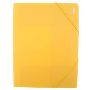 Mapă plastic cu elastic A4 Galben DACO