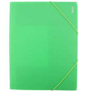 Mapă plastic cu elastic A4 Verde deschis DACO